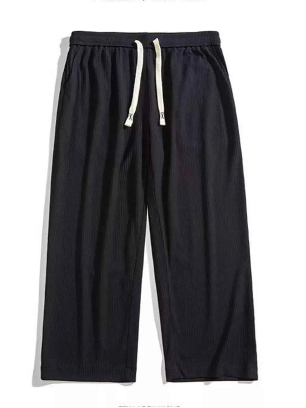 Men's Plus Size Casual Drawstring Wide Leg Pants
