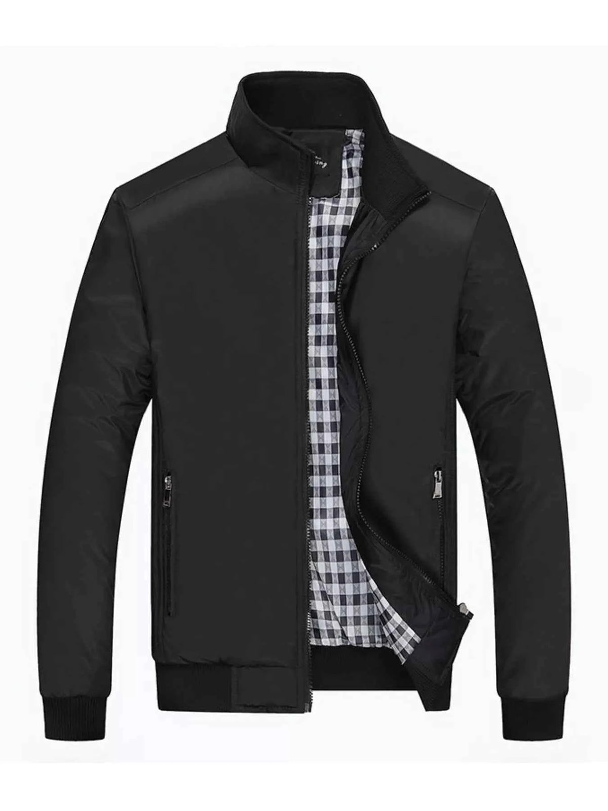 Men's Plus Size Casual Stand Collar Lightweight Jacket