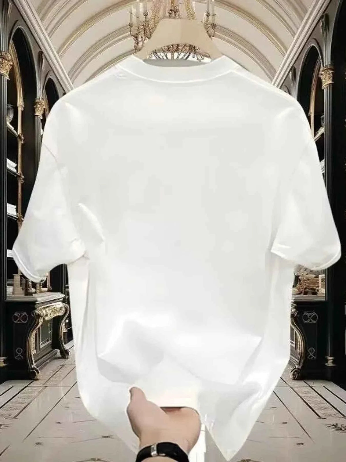 Men's Full Size Letter Round Neck Short Sleeve T-Shirt Plus Size