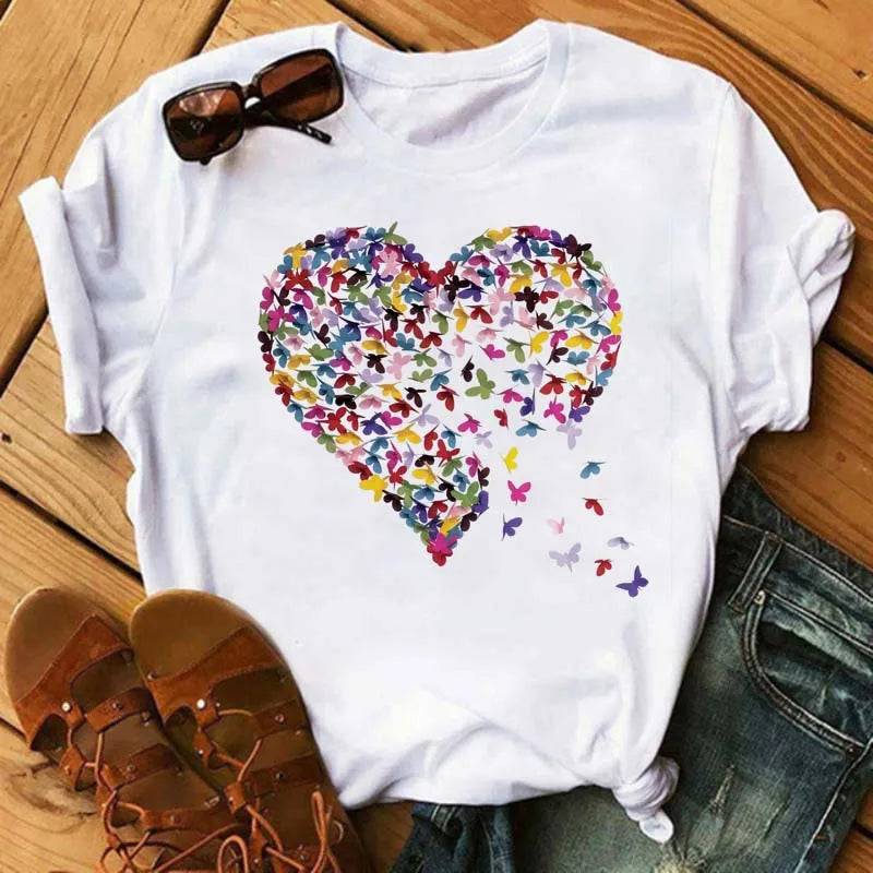 Heart Printed T Shirt