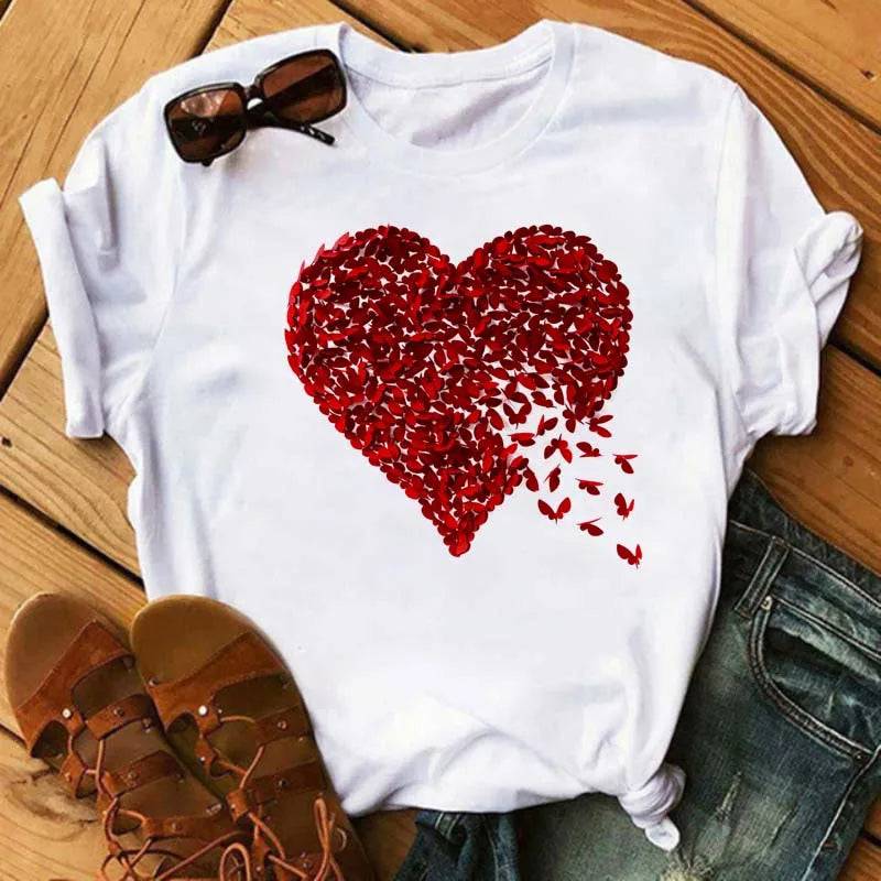 Heart Printed T Shirt