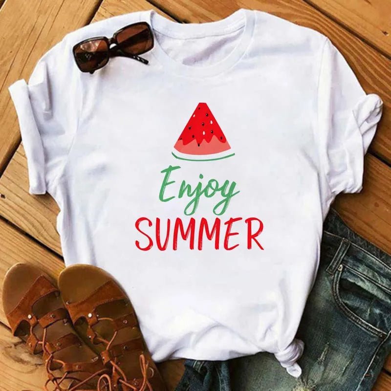 Women's T-shirt Fashion Fruit Watermelon V E X C L U B H O U S E
