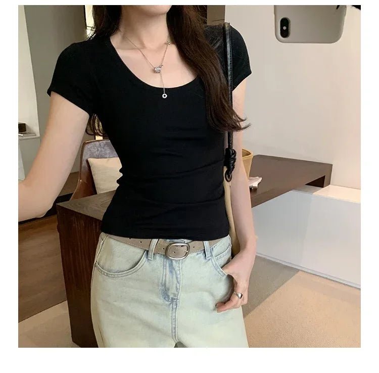 Casual Cotton T Shirt For Women V E X C L U B H O U S E