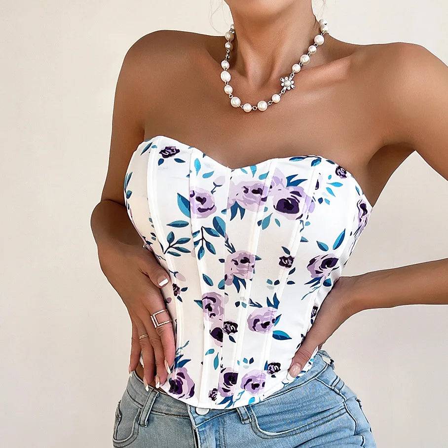Floral Sexy Spicy Girl Corset