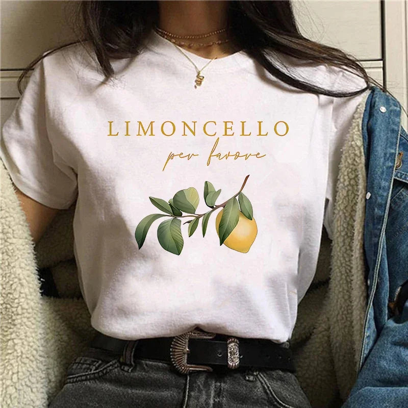 Women's T-Shirt Clothing Design Lemon V E X C L U B H O U S E