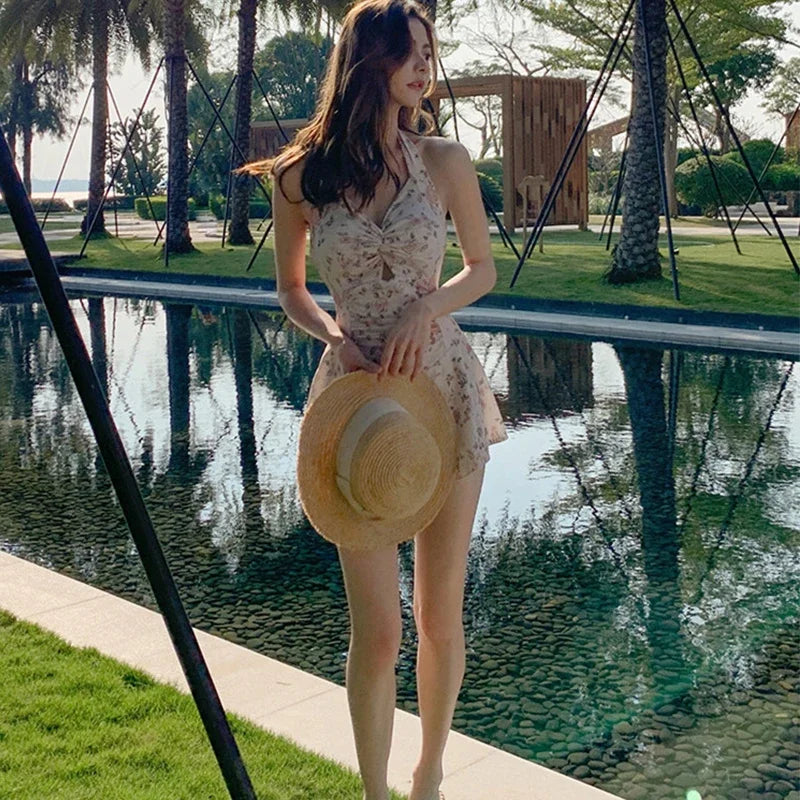 Cute Women Hanging Neck Sweet Swimwear V E X C L U B H O U S E