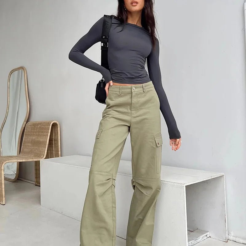 Women Casual Long Sleeve T-Shirt V E X C L U B H O U S E