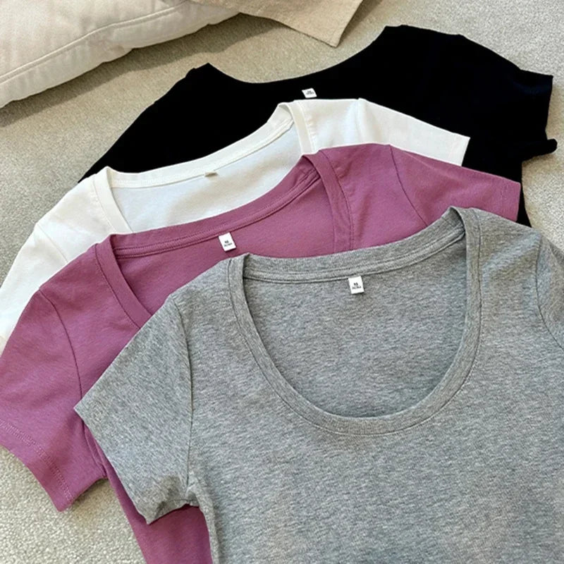 Casual Cotton T Shirt For Women V E X C L U B H O U S E