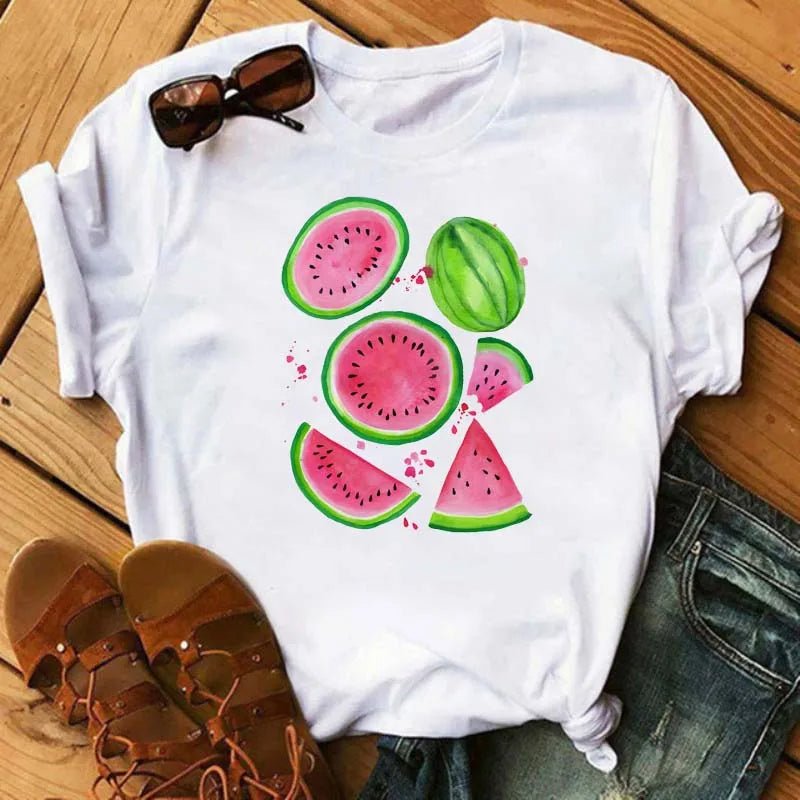 Women's T-shirt Fashion Fruit Watermelon V E X C L U B H O U S E