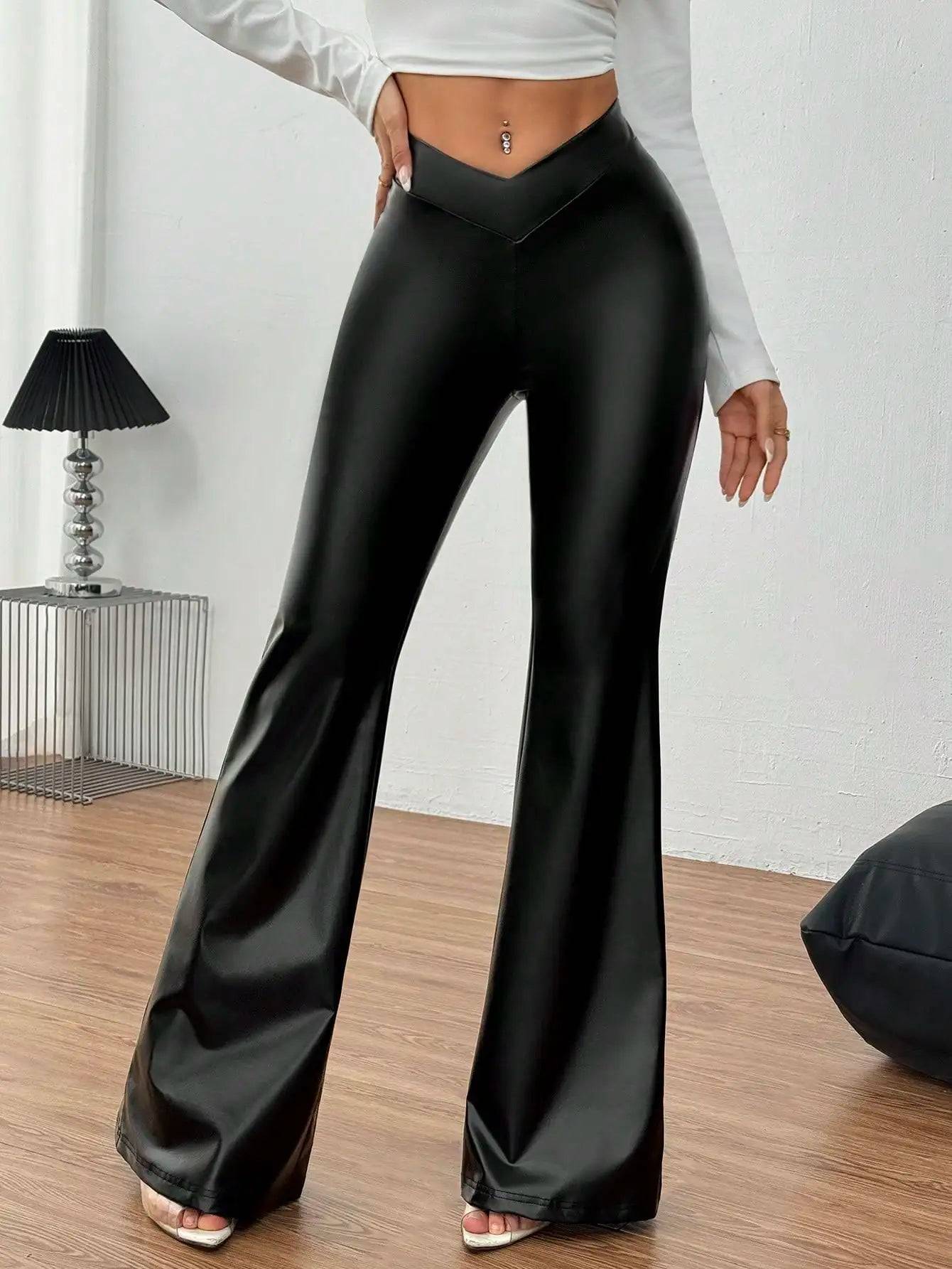 Sexy V-waist invisible zipper  pants