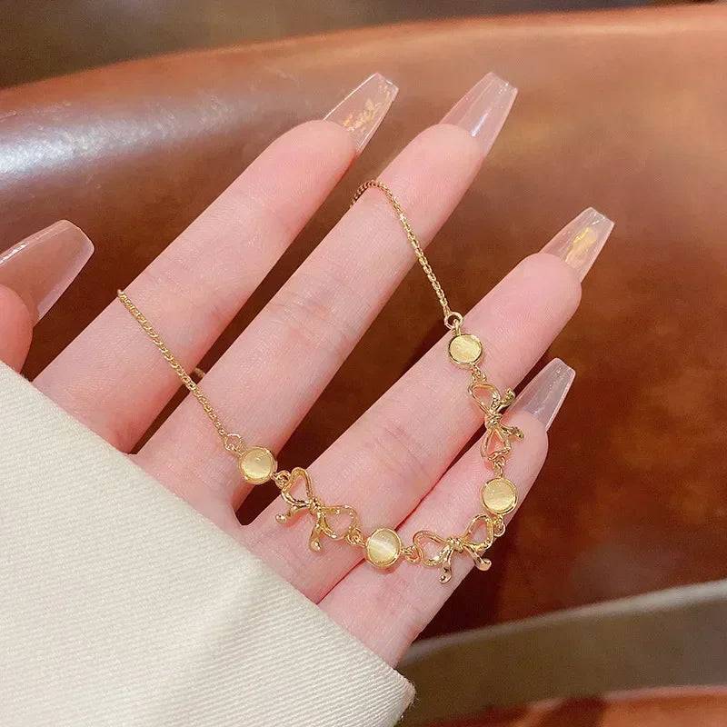 4Pcs/Set Snake Green Gemstone  Bracelet