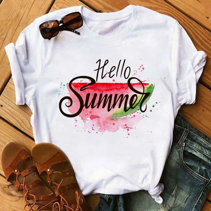 Women's T-shirt Fashion Fruit Watermelon V E X C L U B H O U S E