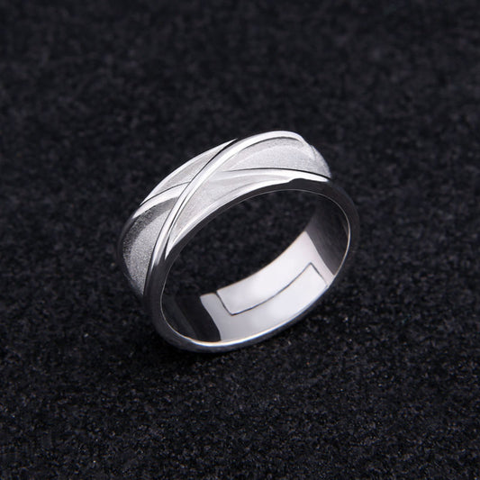Time Ring 2-dimensional Simple Versatile Personality Opening Adjustable Men And Women Simple Bracelet Finger Ring Jewelry V E X C L U B H O U S E