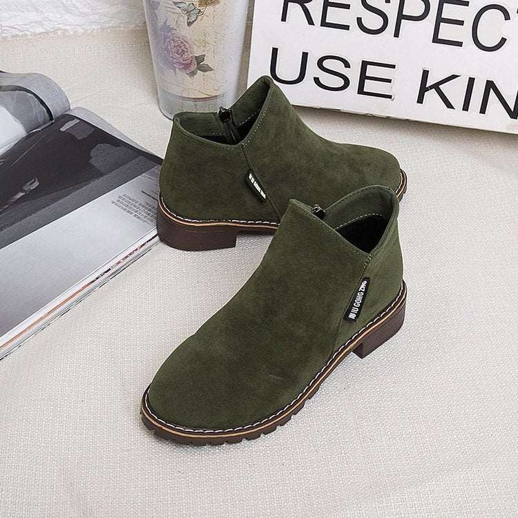 New Frosted Rough Heel Nude Boots - VEX CLUB HOUSE