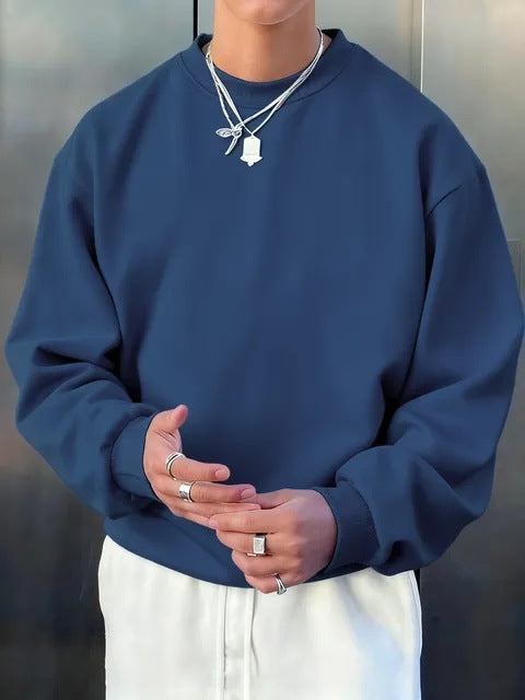 Mens Long-sleeve Wool Pullover Casual Sweatshirt - VEX CLUB HOUSE