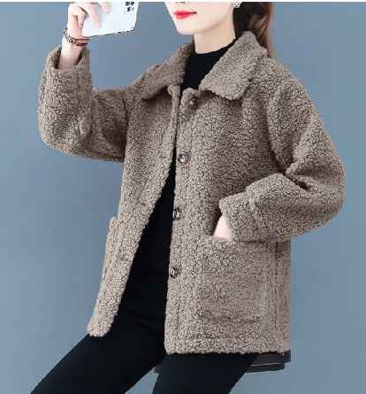 Autumn And Winter Lambswool Women's Short Jacket - VEX CLUB HOUSE