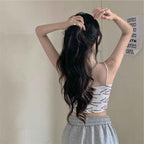 Club Letter Camisole Summer Clothes Women's Crop Top Bra Bralette Vest - VEX CLUB HOUSE