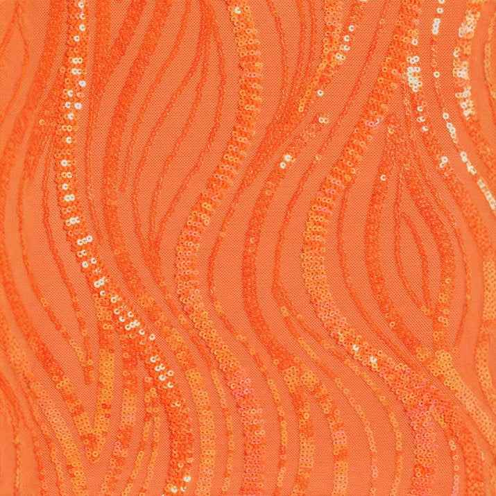 Fashionable And Sexy Sequin-strapped Orange Bodycon Mini Skirt For Women - VEX CLUB HOUSE