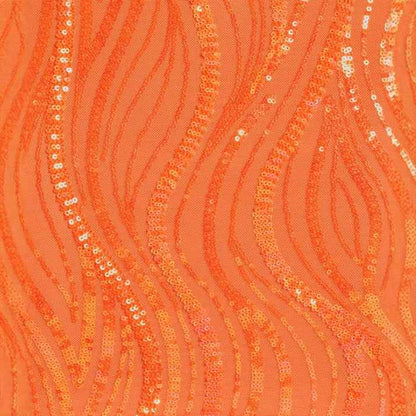 Fashionable And Sexy Sequin-strapped Orange Bodycon Mini Skirt For Women - VEX CLUB HOUSE