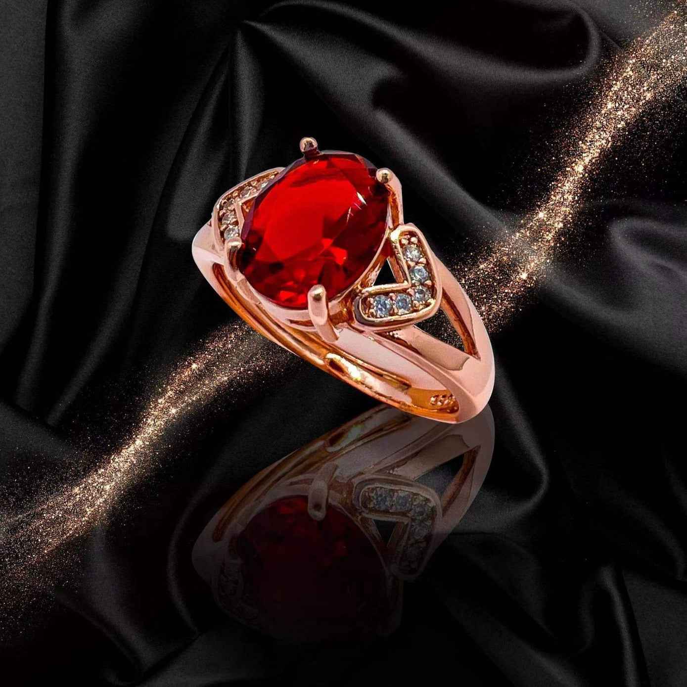 Women's Korean-style Red Tourmaline Colored Gemstone Pendant Necklace - VEX CLUB HOUSE