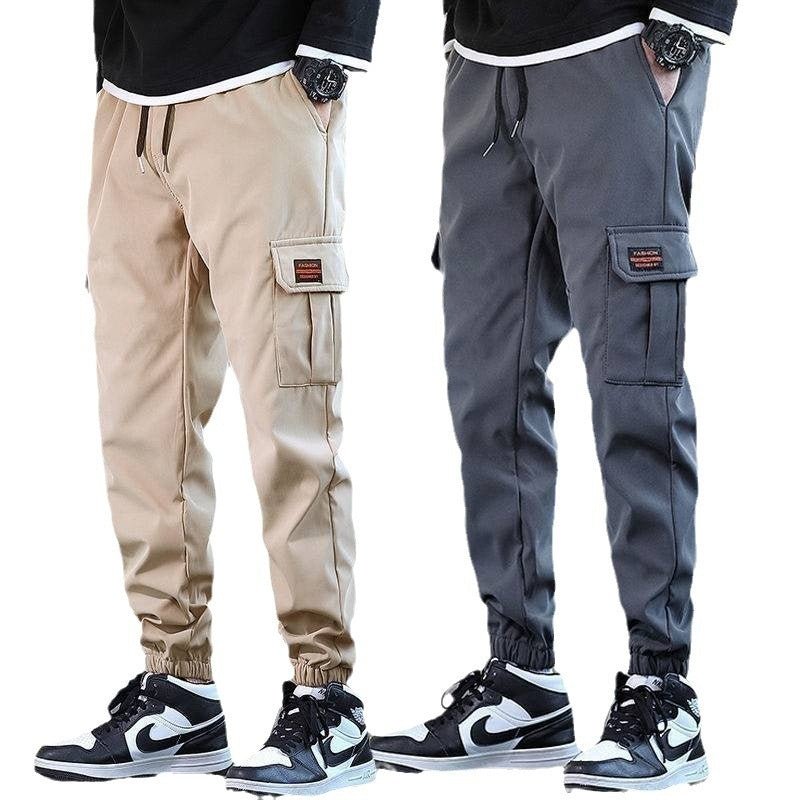Men's Loose All-match Multi-pocket Wear-resistant Solid Color Ankle Banded Working Pants - VEX CLUB HOUSE