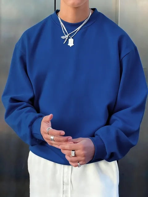 Mens Long-sleeve Wool Pullover Casual Sweatshirt - VEX CLUB HOUSE