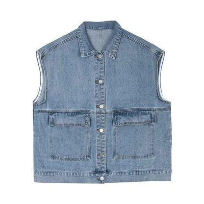 Women's Spring Korean Loose Denim Sleeveless Casual Vest Trend - VEX CLUB HOUSE