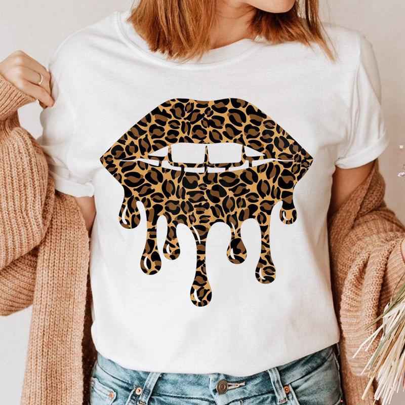 Fashion Printing Creative Color Lip Print Short Sleeve - VEX CLUB HOUSE