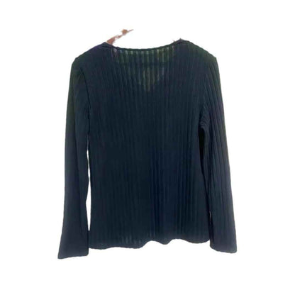 Womens V-neck Lace-button Solid-color Slim-fit Fashion Long-sleeve Top - VEX CLUB HOUSE
