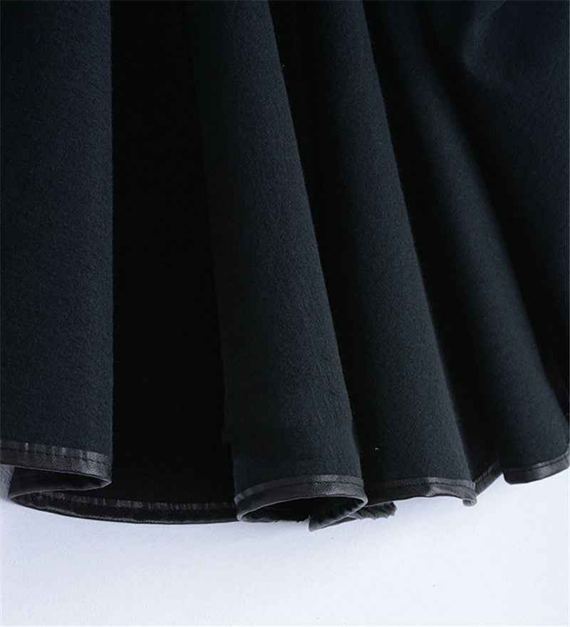 High Waist Pu Leather Skirt Is Thin And Pleated - VEX CLUB HOUSE