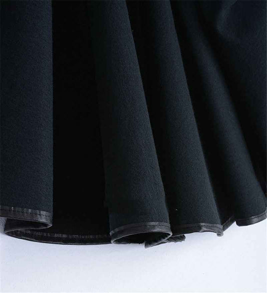 High Waist Pu Leather Skirt Is Thin And Pleated - VEX CLUB HOUSE