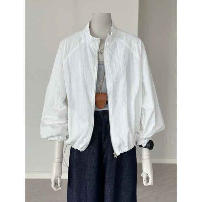 Basic Zippered Sun Protection Short Jacket Long - VEX CLUB HOUSE