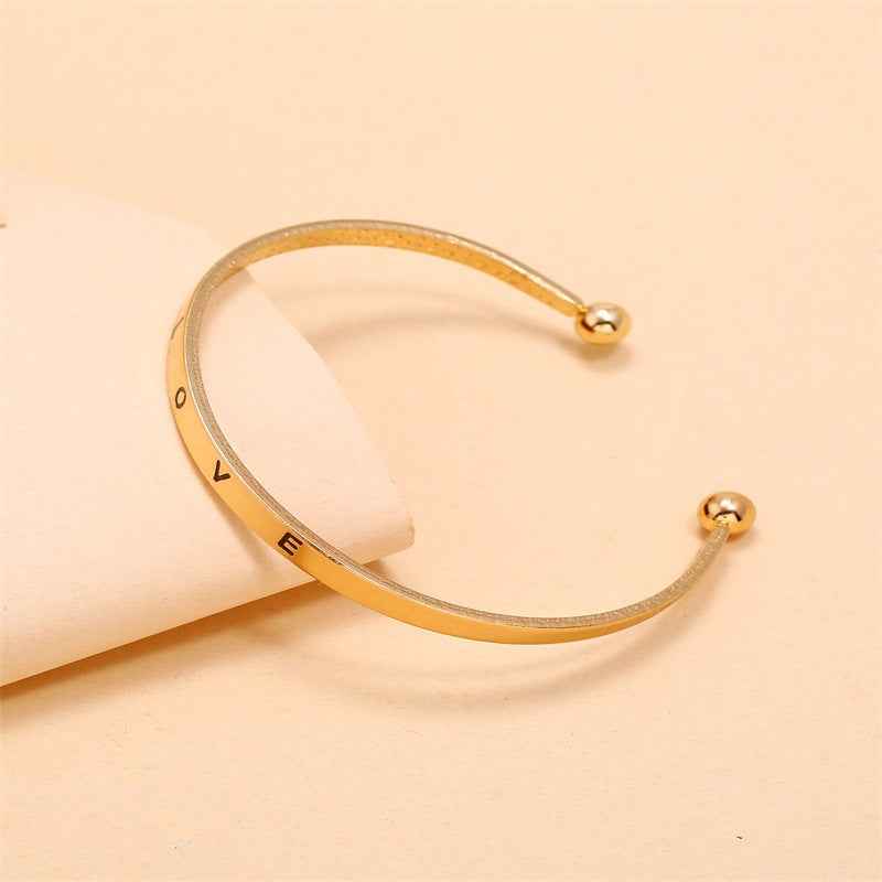 Alloy Opening Love Bracelet Women - VEX CLUB HOUSE