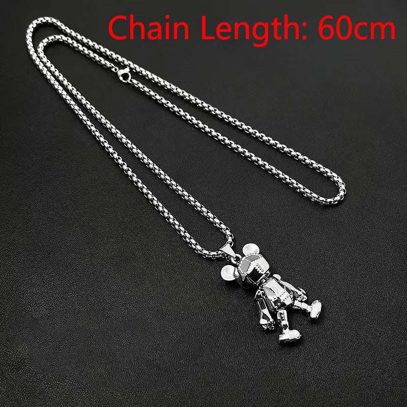 Cute Bear Necklace Fashion Personality Hip-hop Pendant Couple Versatile Fall Winter Sweater Chain Men Women Jewelry - VEX CLUB HOUSE