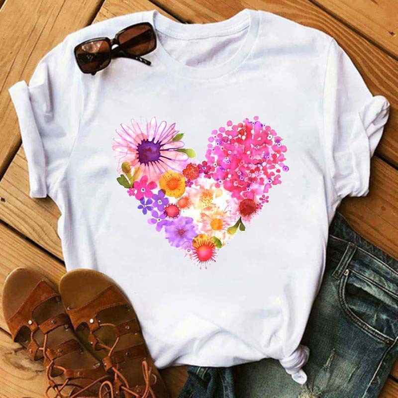 Ice Cream Flower Print Men And Women Couple Short Sleeve - VEX CLUB HOUSE