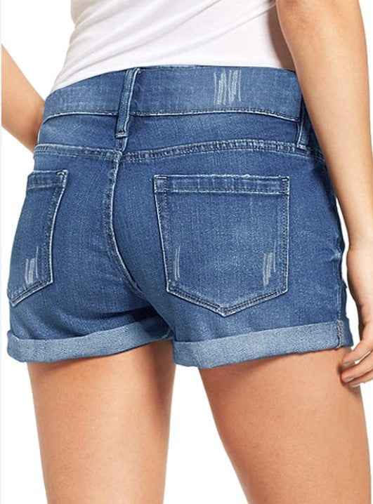 Ripped And Frayed Denim Shorts For Women - VEX CLUB HOUSE