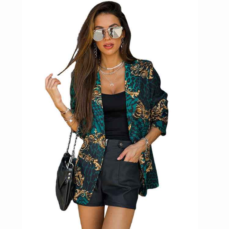 Fashionable Long-sleeve Printed Suit - VEX CLUB HOUSE