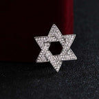 European And American Jewelry Custom-Made Six-Pointed Star Brooch Pins For Men V E X C L U B H O U S E