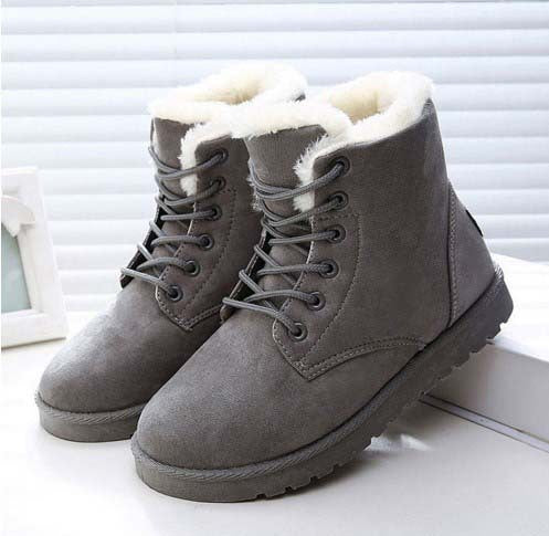 Women's Snow Boots Short Warm Flat Heel Shoes - VEX CLUB HOUSE
