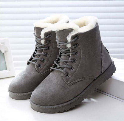 Women's Snow Boots Short Warm Flat Heel Shoes - VEX CLUB HOUSE