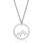 Mountain Pendant Necklace Gold Silver Minimalist Nature Snow Mountain Necklace For Women Men Fashion Adventure Jewelry Gift - VEX CLUB HOUSE
