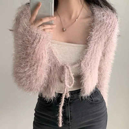 Women's Short Sweater Cardigan Top - VEX CLUB HOUSE