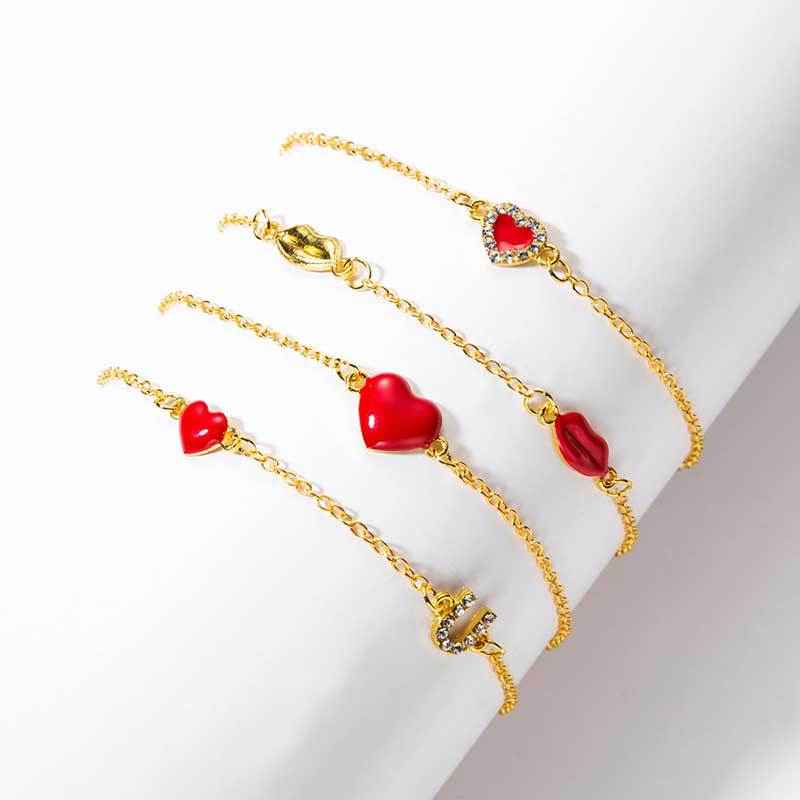Gilded love lips bracelet women - VEX CLUB HOUSE