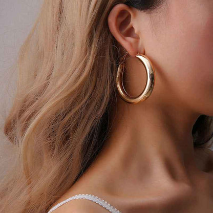 Geometric round big earrings women - VEX CLUB HOUSE