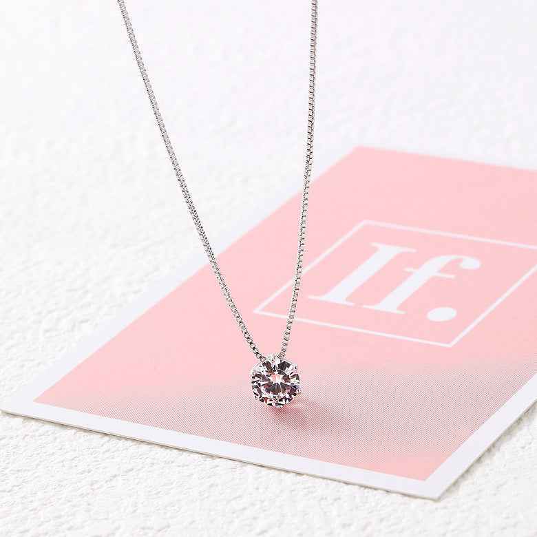 Single diamond necklace women - VEX CLUB HOUSE