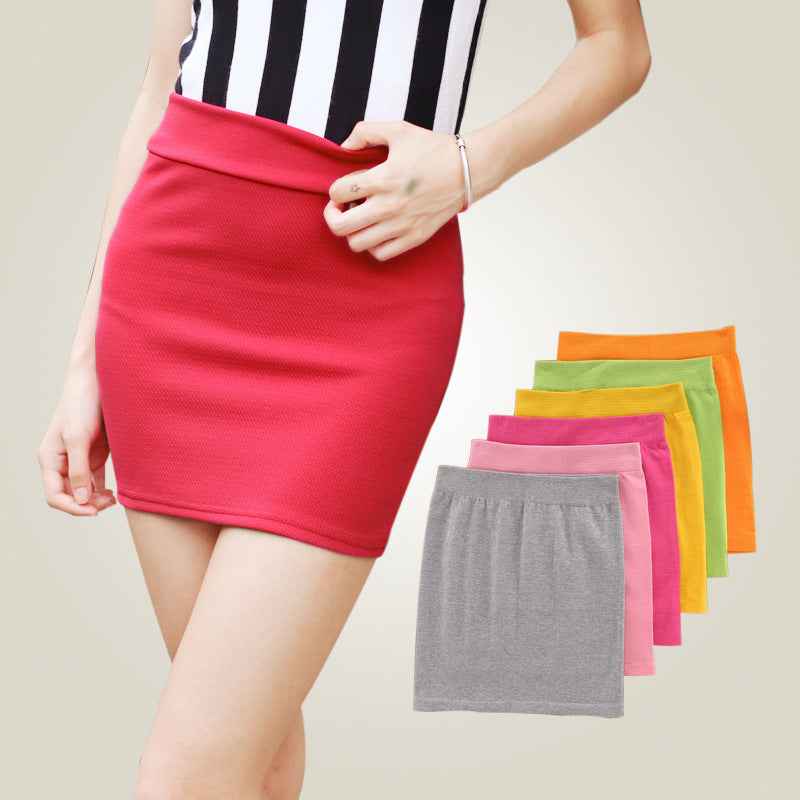 Fashion Women Ladies Sexy Summer Packs Hip Pencil Skirt High Waist Pleated Elastic Slim Mini Skirts for Office Party - VEX CLUB HOUSE