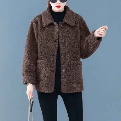 Autumn And Winter Lambswool Women's Short Jacket - VEX CLUB HOUSE