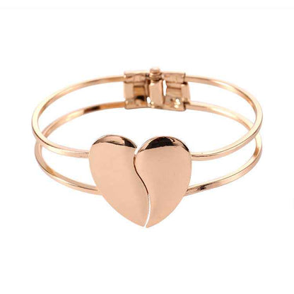 Frosted double heart bracelet women