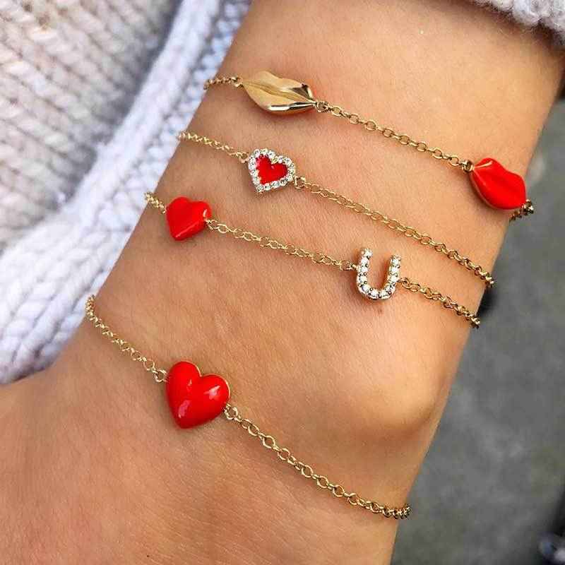 Gilded love lips bracelet women - VEX CLUB HOUSE