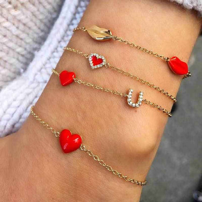 Gilded love lips bracelet women - VEX CLUB HOUSE